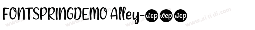 FONTSPRINGDEMO Alley字体转换